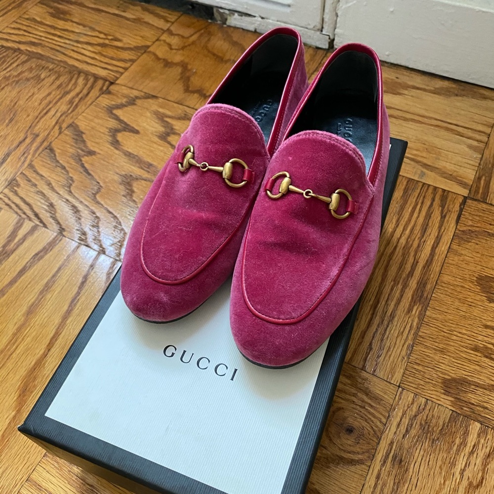 Velvet Gucci loafers